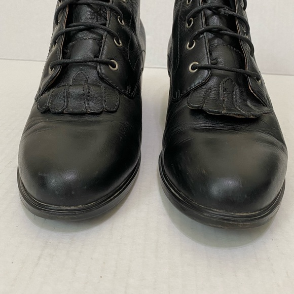 Ariat Josie Kiltie Ankle Boots Black Leather 7.5B - Picture 5 of 11
